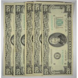 5 - 1950 $20 NOTES ALL NICE