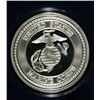 Image 1 : UNITED STATES MARINE CORPS ONE OUNCE .999 SILVER ART ROUND, WITH CAPSULE AND GIFT BOX