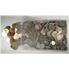 Image 1 : FORIEGN COIN LOT, ( 5 ) POUNDS APPROX. 500 COINS FROM COUNTRIES FROM AROUND THE WORLD