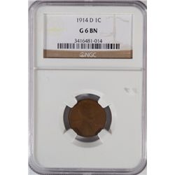 1914 D Lincoln Cent NGC G 6 BN