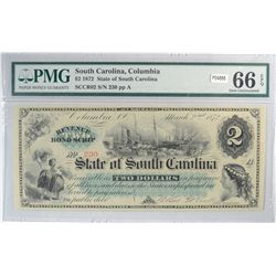 1872 State of South Carolina $2