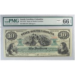 1872 State of South Carolina $10