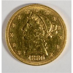 1880     $5 Gold