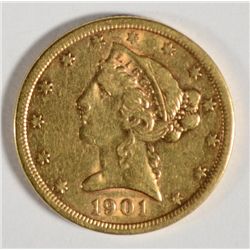 1901S     $5 Gold