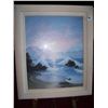 Image 1 : "OCEAN WAVES" FRAMED WORK OF ART 25.5T X 21.5W