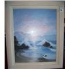Image 2 : "OCEAN WAVES" FRAMED WORK OF ART 25.5T X 21.5W