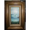 Image 2 : BERGAN OIL ON CANVAS PAINTING "SEA GULLS ON COAST" FRAMED 19T X13 W