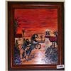 Image 3 : OIL & ACRYLIC PAINTING SIGNED BY TIM AYERS OF ZORRO ON HORSEBACK