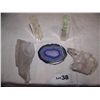 Image 2 : (5) Piece Assorted Crystal & Agate slice lot