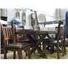 Image 1 : Contemporary mahogany finish dining table