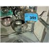 Image 1 : 3pc hammered pewter tea set;
