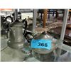 Image 1 : 3pc hammered pewter tea set