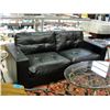 Image 1 : Contemporary black leather sofa