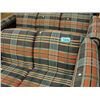 Image 1 : 2pc scotch pattern sofa and loveseat set
