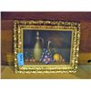 Image 1 : Framed original oil on canvas still life painting-