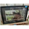 Image 1 : Framed black panther in tropical forest print by