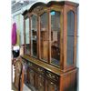 Image 1 : Matching cherry finish lighted buffet and hutch