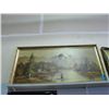 Image 1 : Framed original oil on canvas printing, mountain