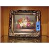 Framed original oil on canvas still life painting-