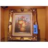 Framed original oil on canvas still life painting-