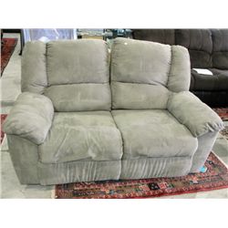 Sage green microfiber suede living room love seat