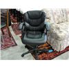 Black leather gas lift office chair