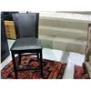 Brown leather padded counterheight side chair