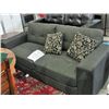 2pc grey contemporary sofa and loveseat set