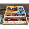 Image 1 : Box of assorted router bits, drill bits, etc