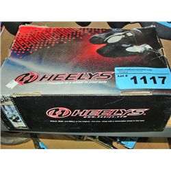 Pair of Helleys walk run and roll black shoes