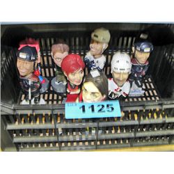 Collection of 8 assorted bobble heads