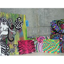 Original by Sydney 5pc abstract painting set