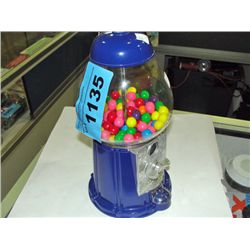 Blue continental bubble gum machine