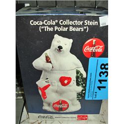 Coca cola collectors stein, the polar bears