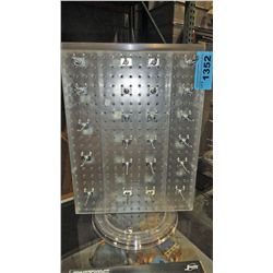 Revolving peg board store display stand