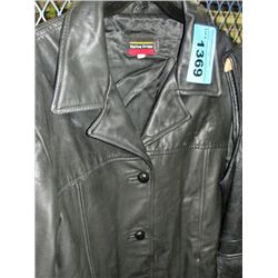 Native pride black leather mens jacket