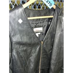 Diana marco black leather vest