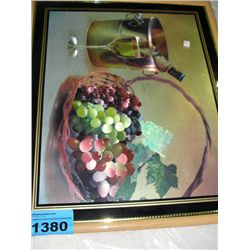 Framed still life silk print