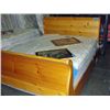 Image 1 : Queen size pine sleigh bed;