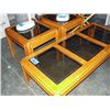 Image 1 : 3pc glass top coffee and end table set
