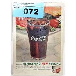 Vintage coca cola advertisment brochure