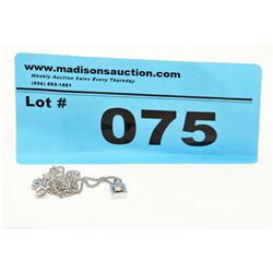 10k white gold necklace with 1/4carat diamond