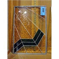 Leaded stained glass window pane