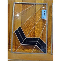 Leaded stained glass window pane