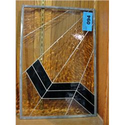 Leaded stained glass window pane