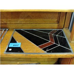 Leaded stained glass window pane