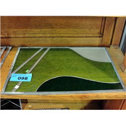 Leaded stained glass window pane
