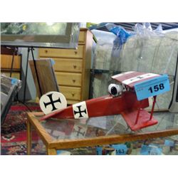 Hand crafted wooden snoopy red baron airplane