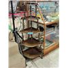 Image 1 : 5 tier walnut knicknack shelf