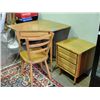 Image 1 : 3pc maple bedroom desk, chair and end table set
